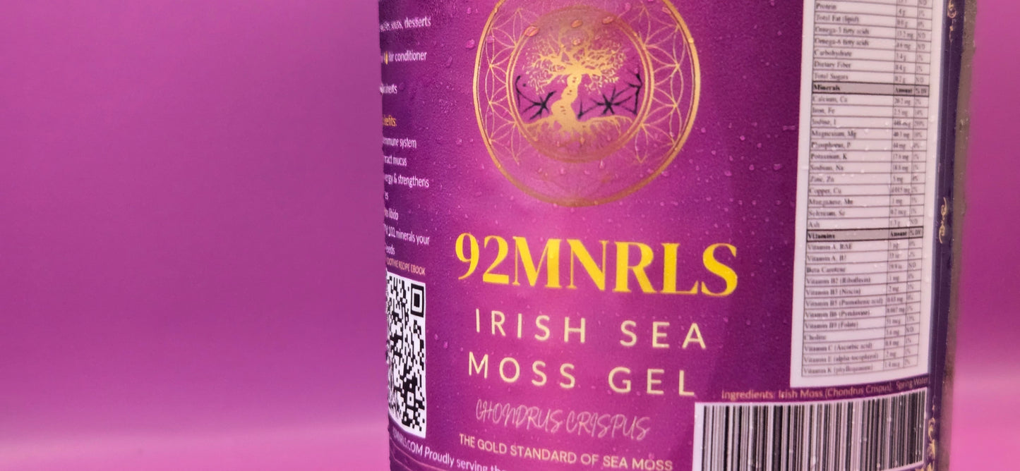 Heart and Circulatory Health + Multi-Mineral - Premium Irish Moss Gel - Raw, Vegan, Non-GMO, Organic Chondrus Crispus