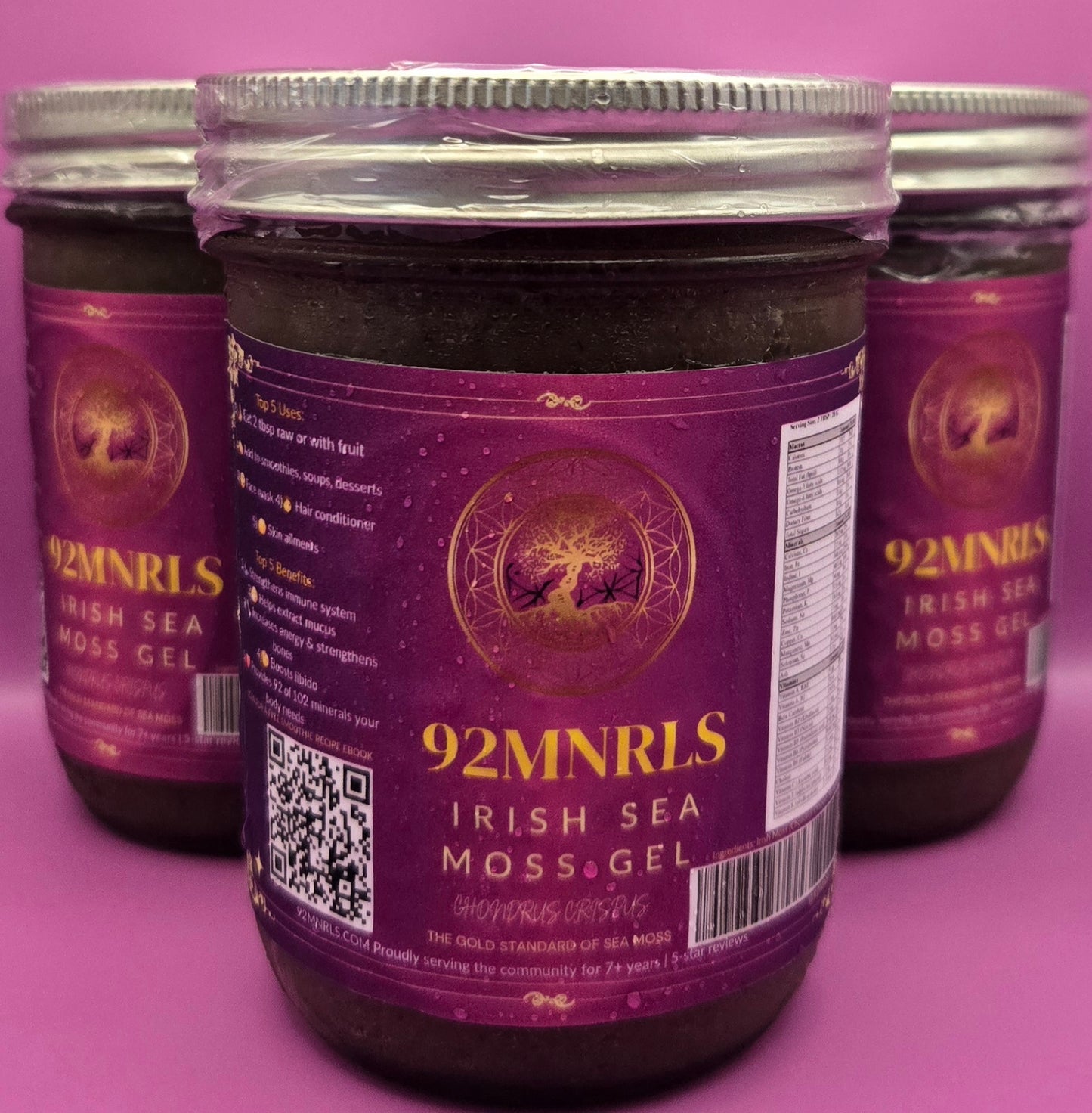 Heart and Circulatory Health + Multi-Mineral - Premium Irish Moss Gel - Raw, Vegan, Non-GMO, Organic Chondrus Crispus